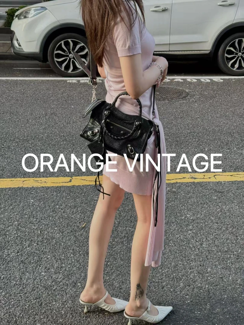 95新 Balenciaga/巴黎世家  巴黎世家 黑银机车mini 挎包