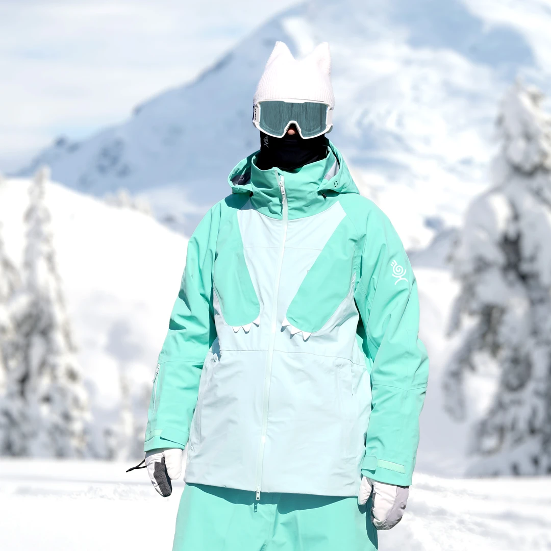 Oops小野人|小恐龙创意单板滑雪服女男款防水防风专业套装