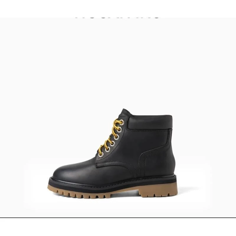 【聚新汇】5579-10新款中筒高跟时装通勤靴子真皮时尚经典