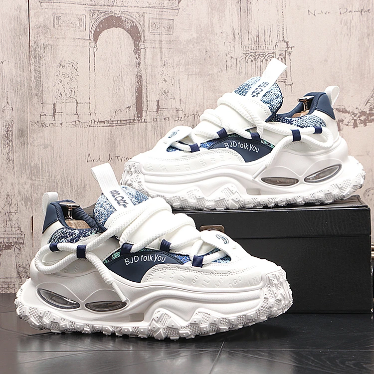 法莎尼亚老爹鞋ins2025秋季新款增高运动休闲鞋厚底增高低帮潮男