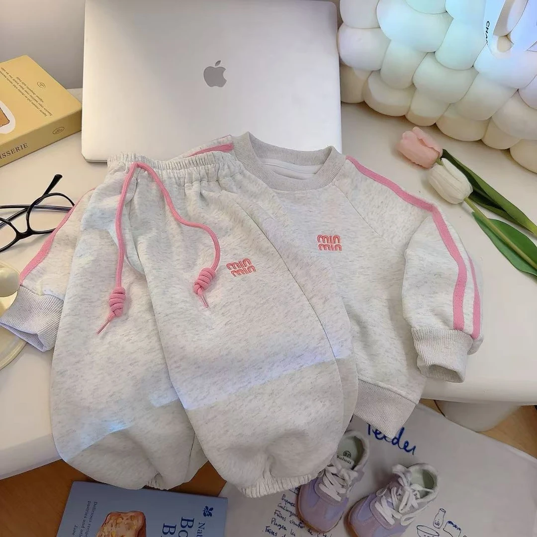 女童春装套装2025新款洋气儿童卫衣春季时髦女孩大童运动童装春秋