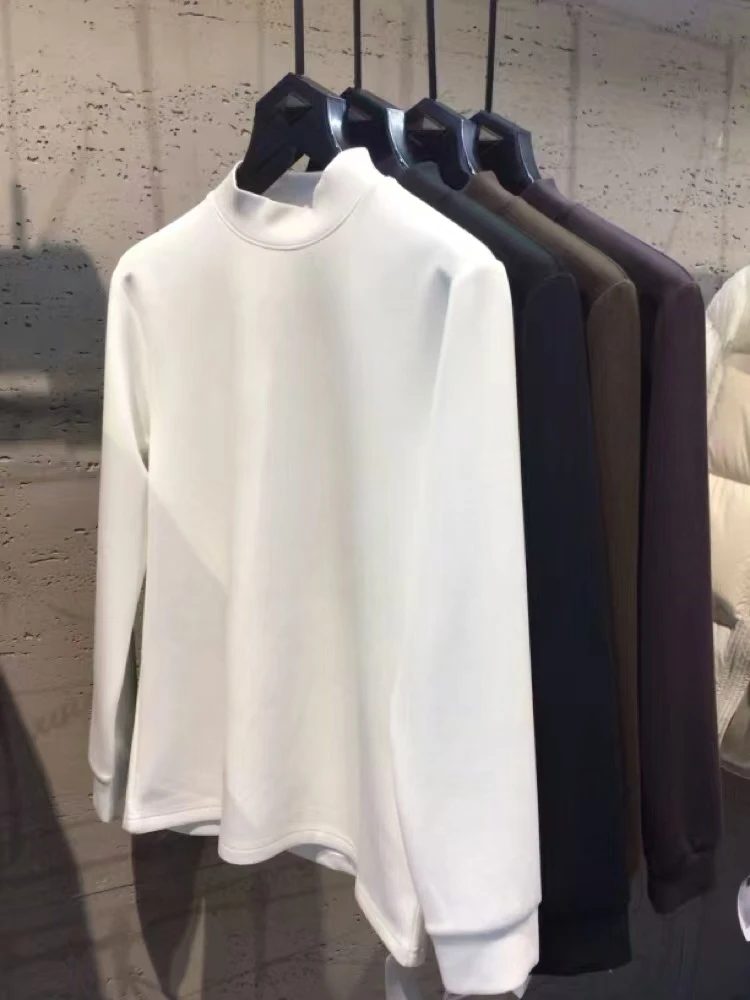 【南后NanHou】衣长68，2025新款莫代尔空气层磨毛打底衫-2536