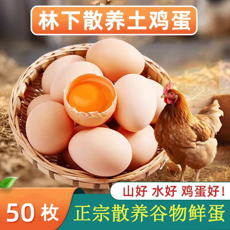 【农村土鸡蛋】买30送20枚一整箱现捡现发高营养正宗谷物饲养土鸡蛋
