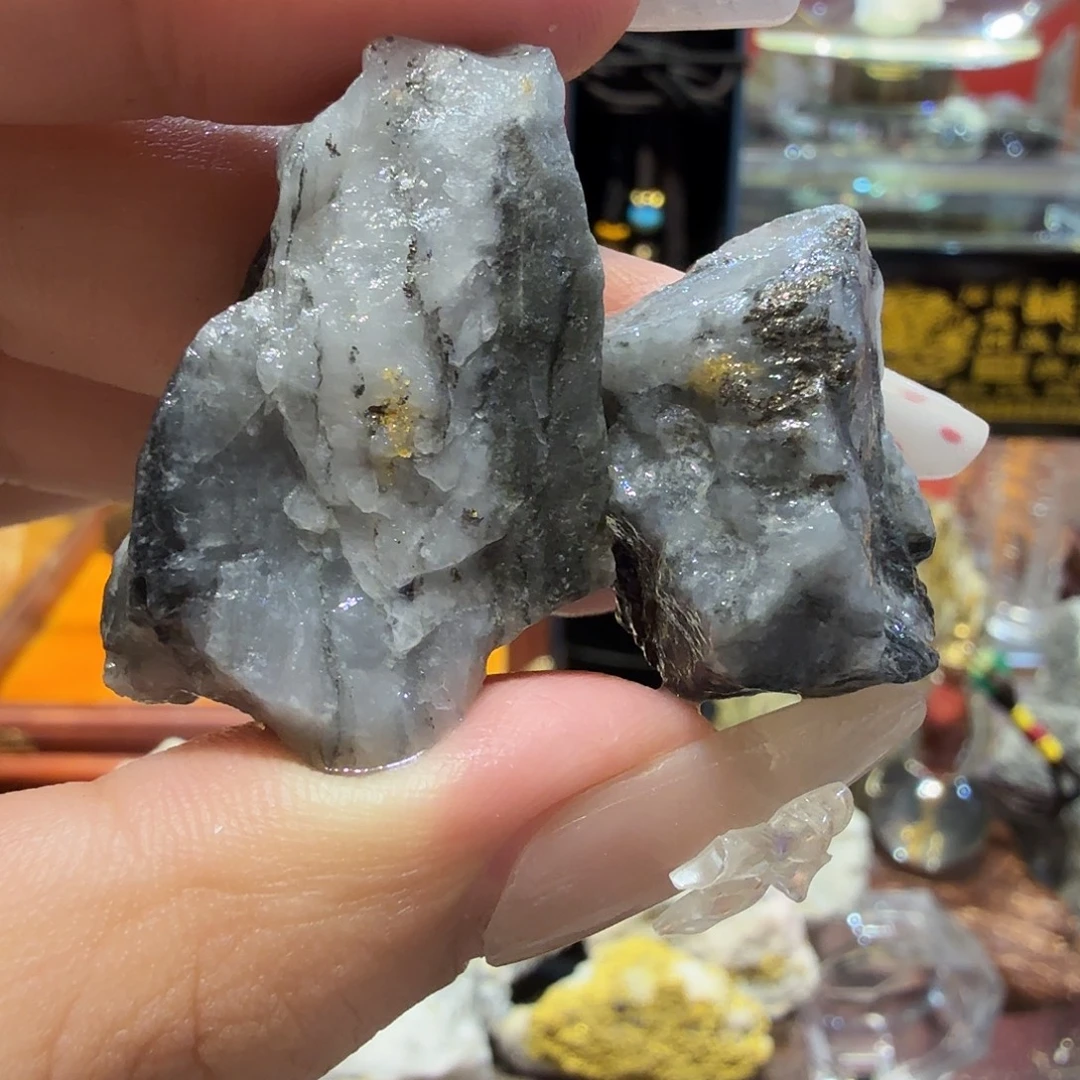 青23g聚金阁天然明金矿标