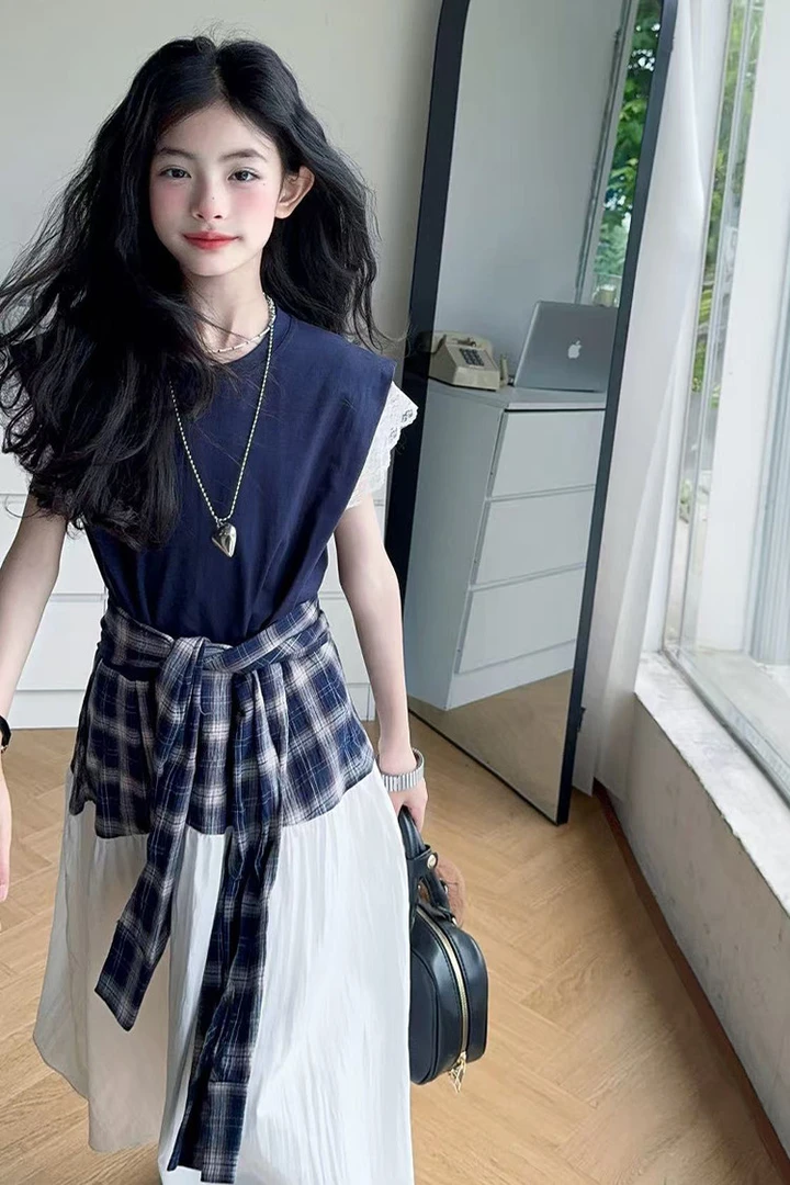 童小乖JJBE&25032款拼接连衣裙