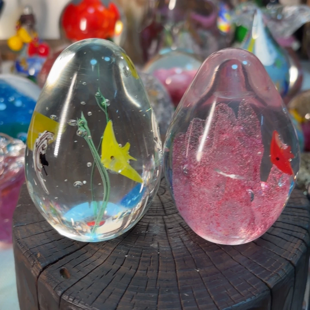 手工艺品琉璃瑕疵多2个