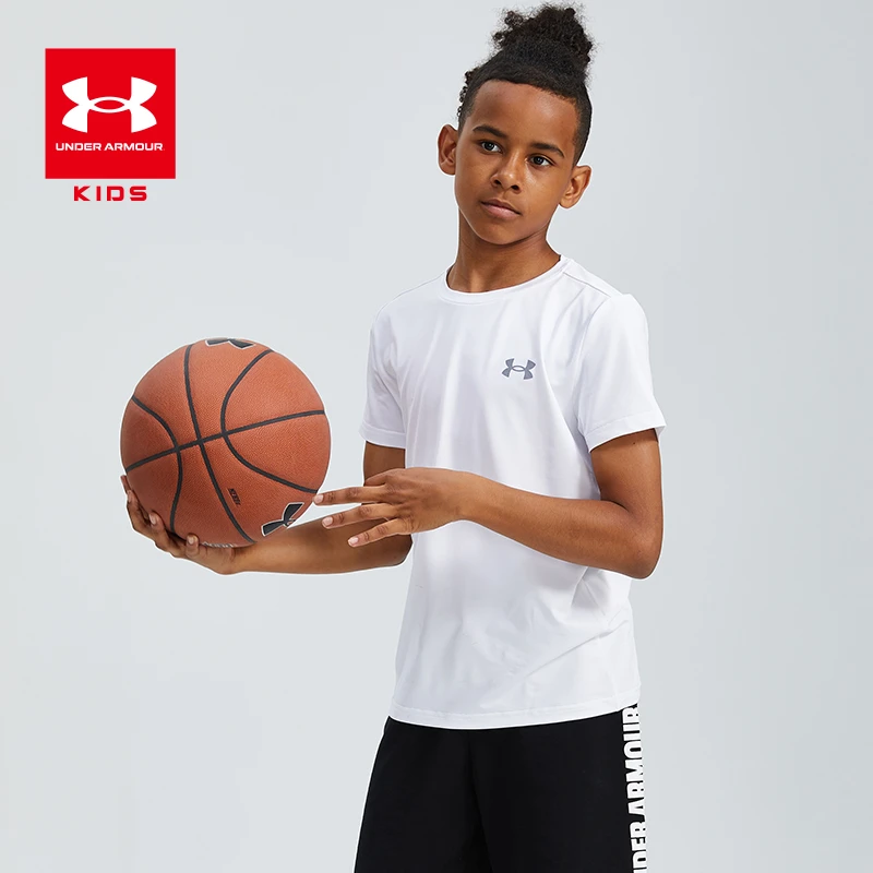 安德玛儿童儿童高能感男女夏季速干T恤凉感清凉透气运动短袖