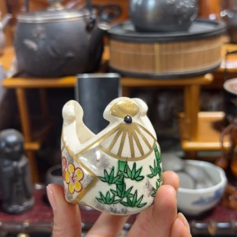 蜜安罐瓷香炉锡茶则