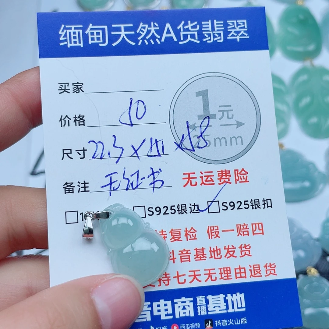 翡翠银S925镶嵌颈饰翡翠