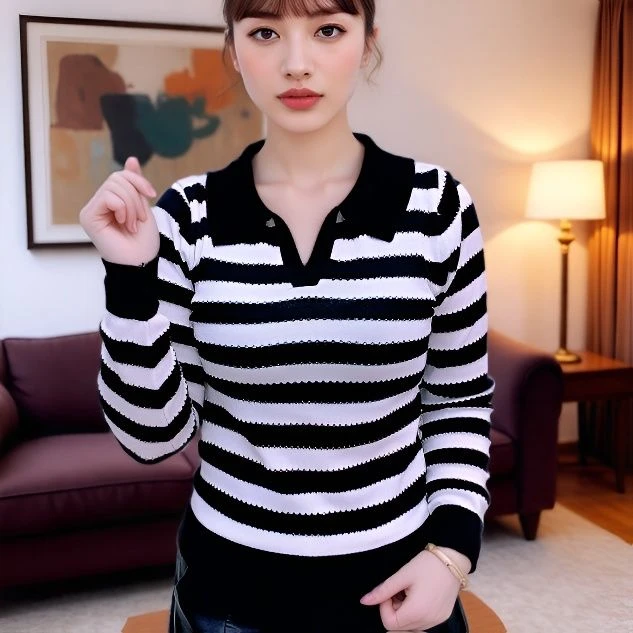 长袖女短款毛针织衫桐乡女士毛衣洋气百搭针织衫修身