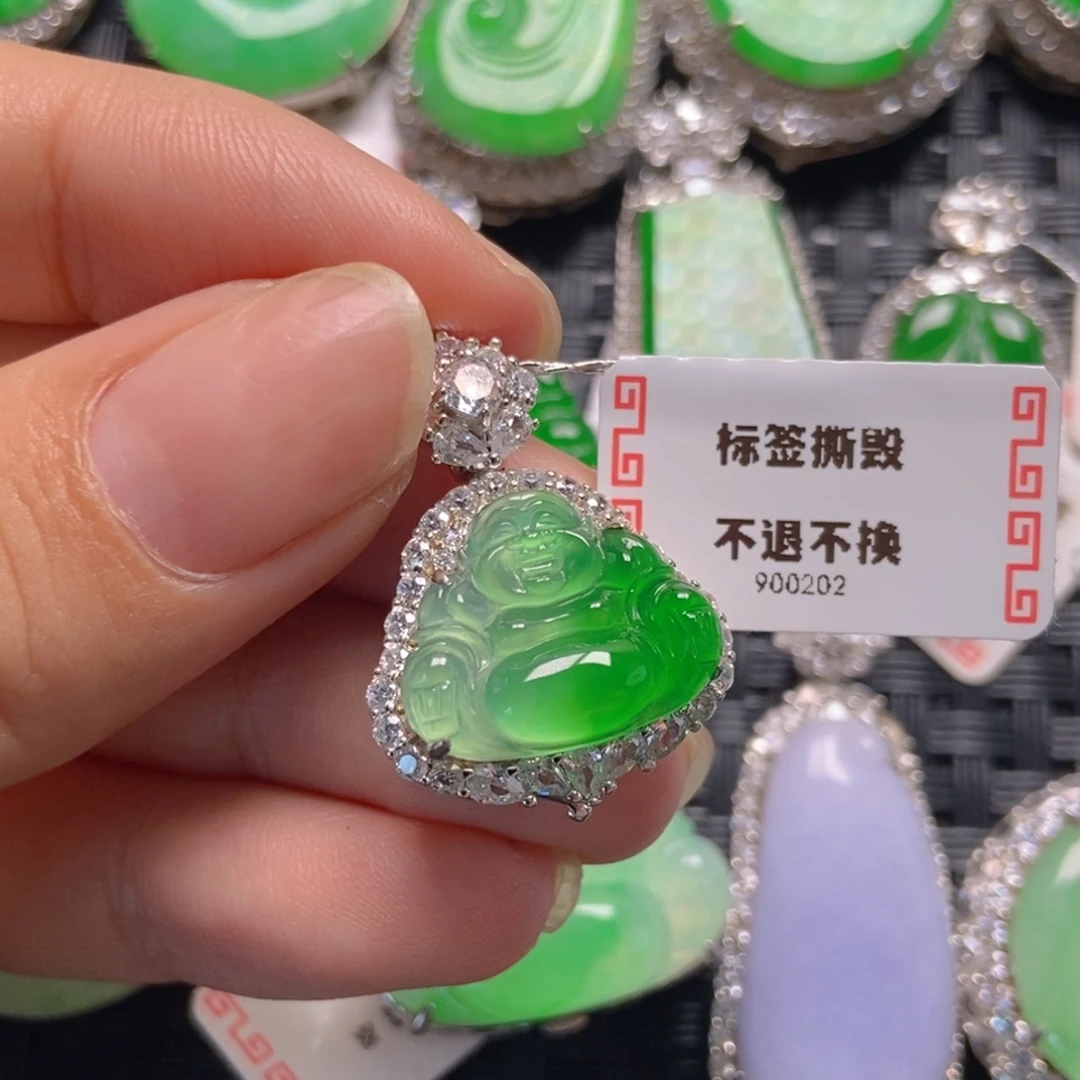翡翠银S925镶嵌颈饰