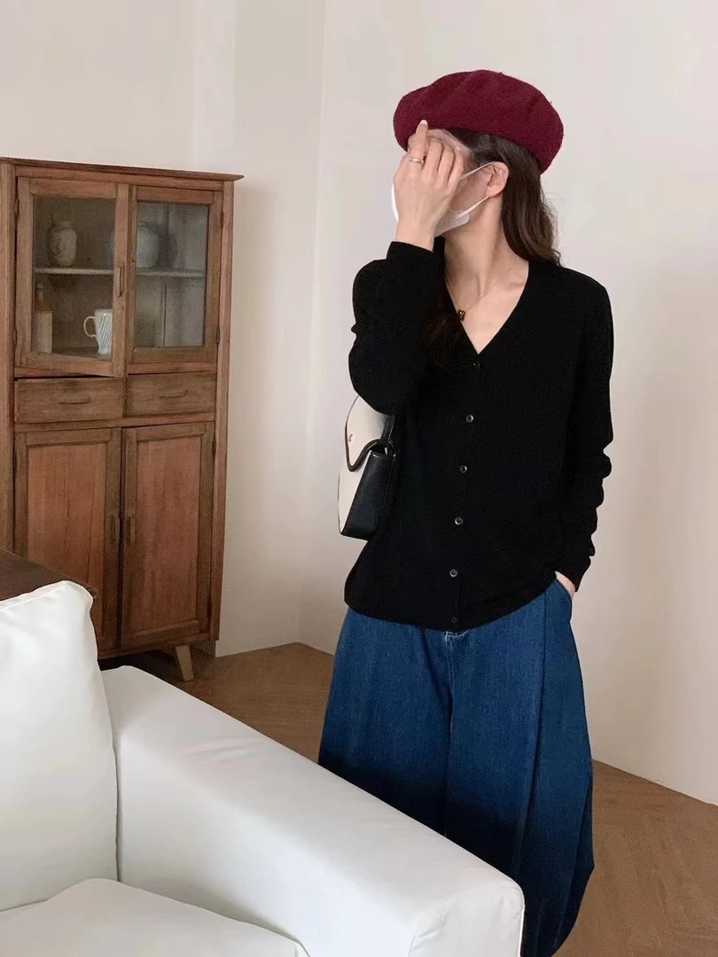 常规款常规袖净色针织纯色衫长袖休闲秋季早秋设计感毛衣