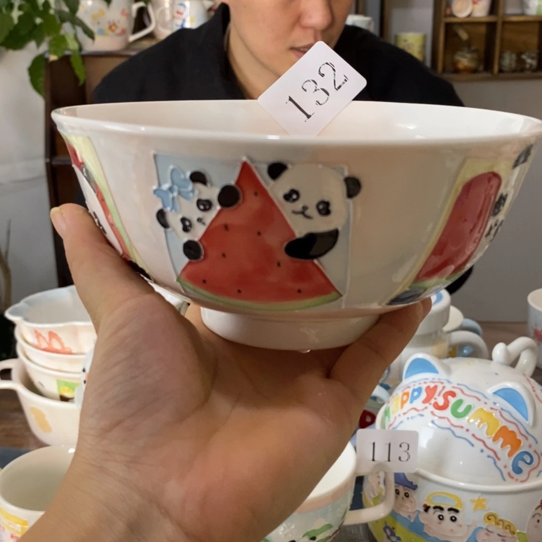 瓷片景德镇釉下彩手绘