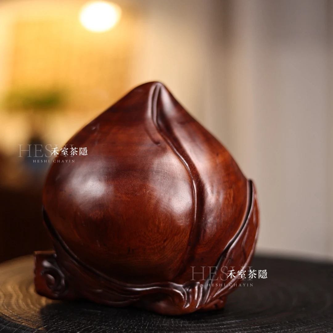 香樟木雕寿桃福寿桃子摆件家居客厅装饰工艺品生日贺寿送长辈礼品