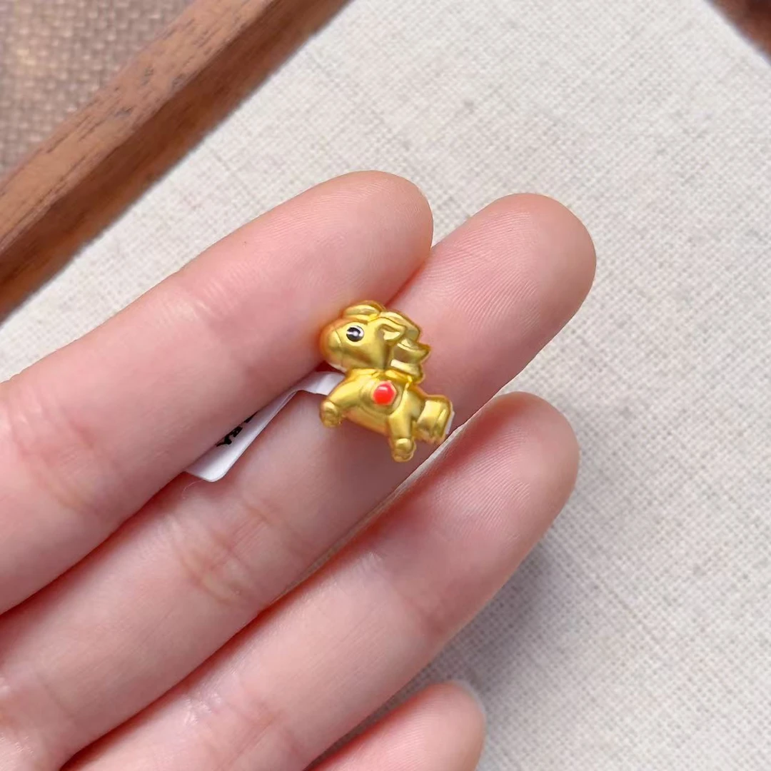 【小鹏黄金】足金999生肖马珐琅吊坠0.92 1.16 1.02 0.81 0.96