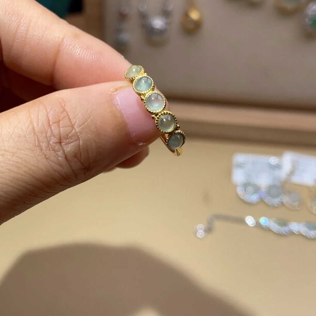 银S925镶嵌戒指翡翠