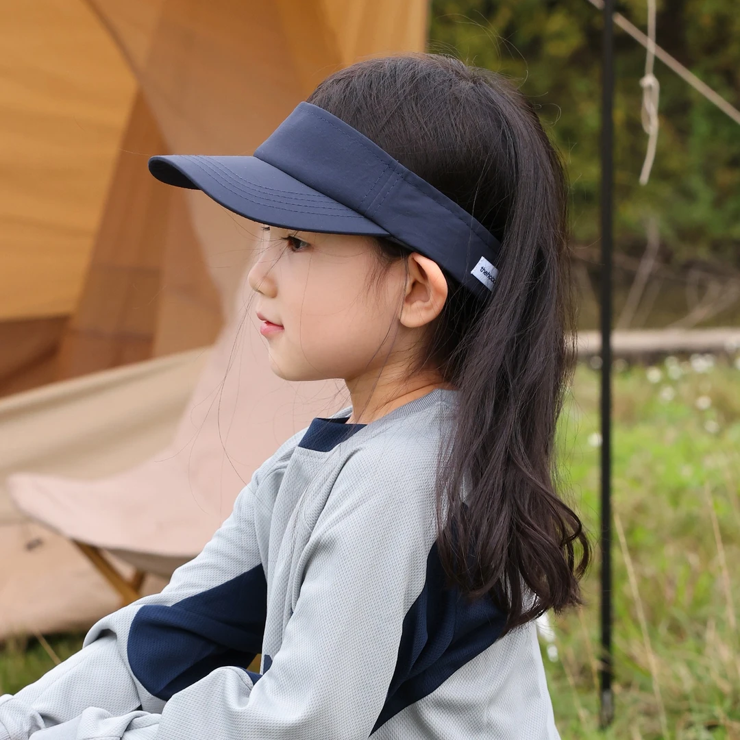 儿童原创空顶帽防晒遮阳女童夏季户外旅行小孩帽子男童日系太阳帽