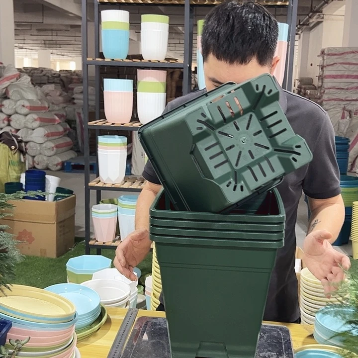 方盆口23高26军绿色5个无托