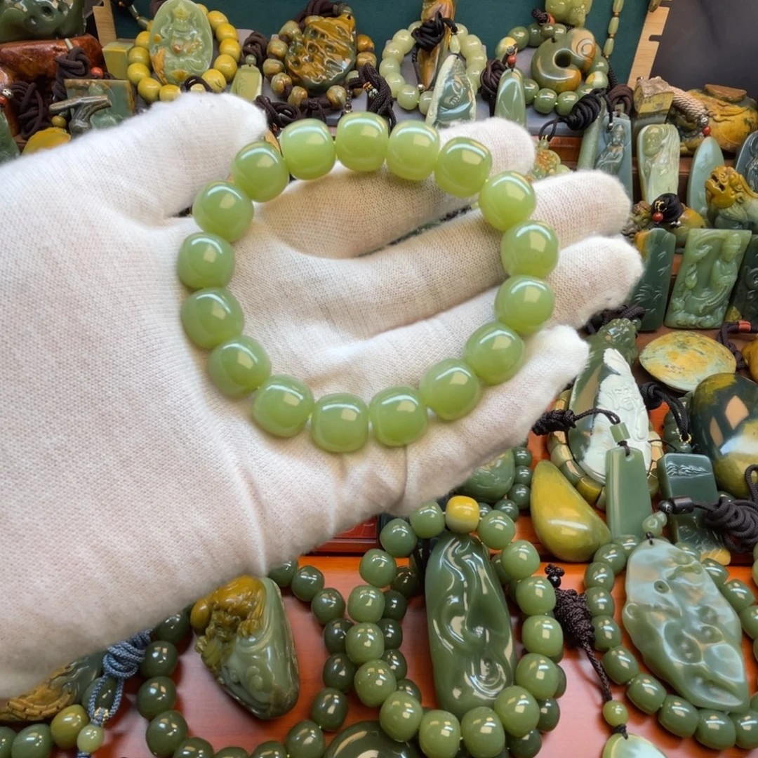 岫岩老玉（透闪石质玉）未镶嵌手链