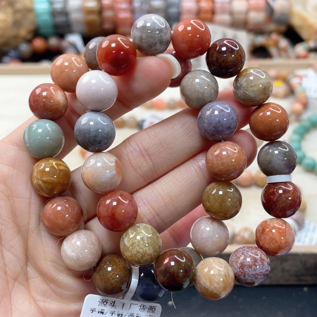 硅化珊瑚（珊瑚玉）手链未镶嵌?****?176