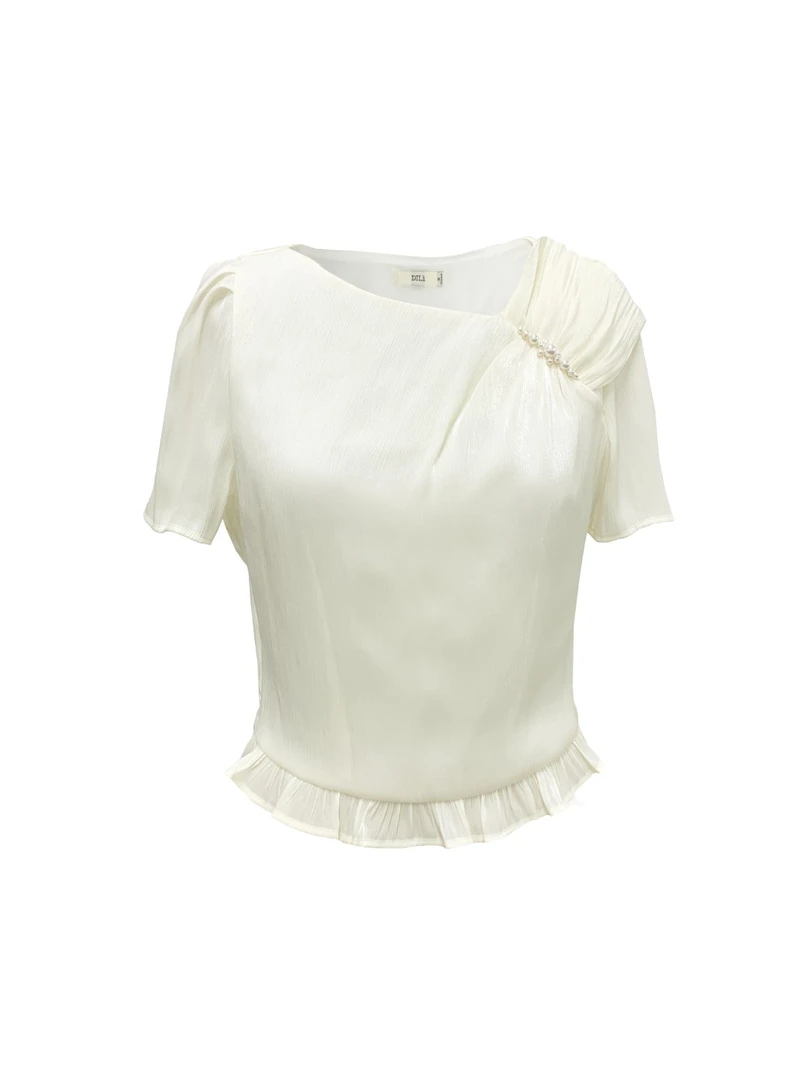 【白姐专属】DILI 春装新品2025女装 短袖小衫 324216216