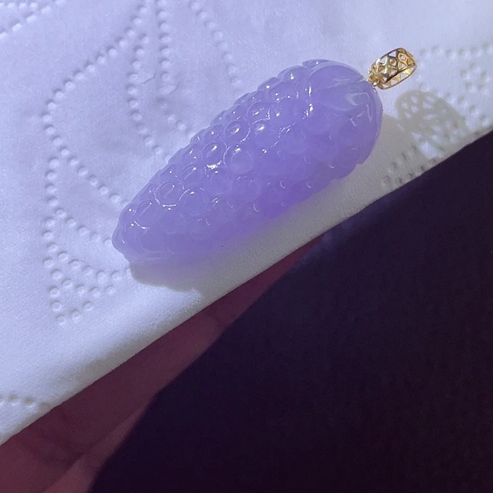 颈饰18K金镶嵌翡翠翡翠