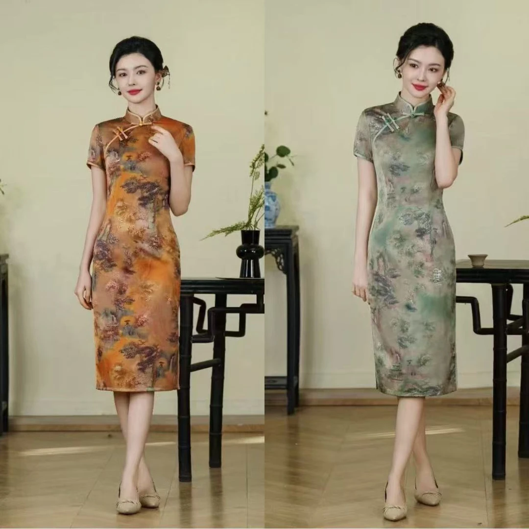 #M【金榜题名】2022秋冬新款复古时尚优雅旗袍