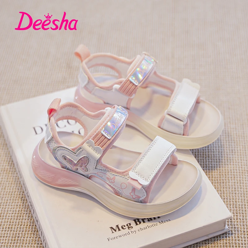 笛莎2025新款夏季女童凉鞋运动露趾时尚鞋子夏季沙滩鞋童鞋