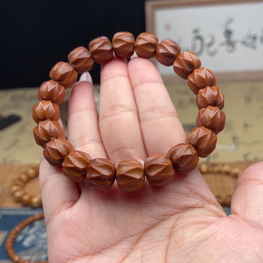 紫金鼠手串半实心雕刻无相