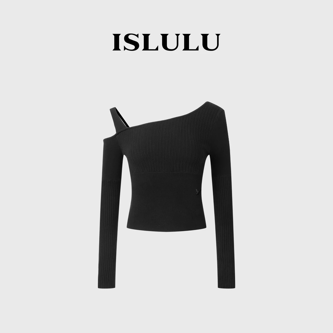 IS LULU | 性感斜肩气质针织长袖