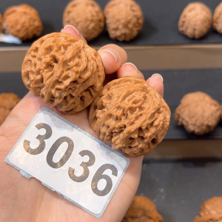 桃核吊坠40全品文玩核桃苹果圆