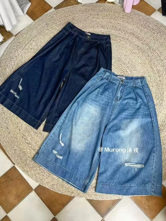 叨叨推荐款 MR#23378#七分牛仔裤  FL