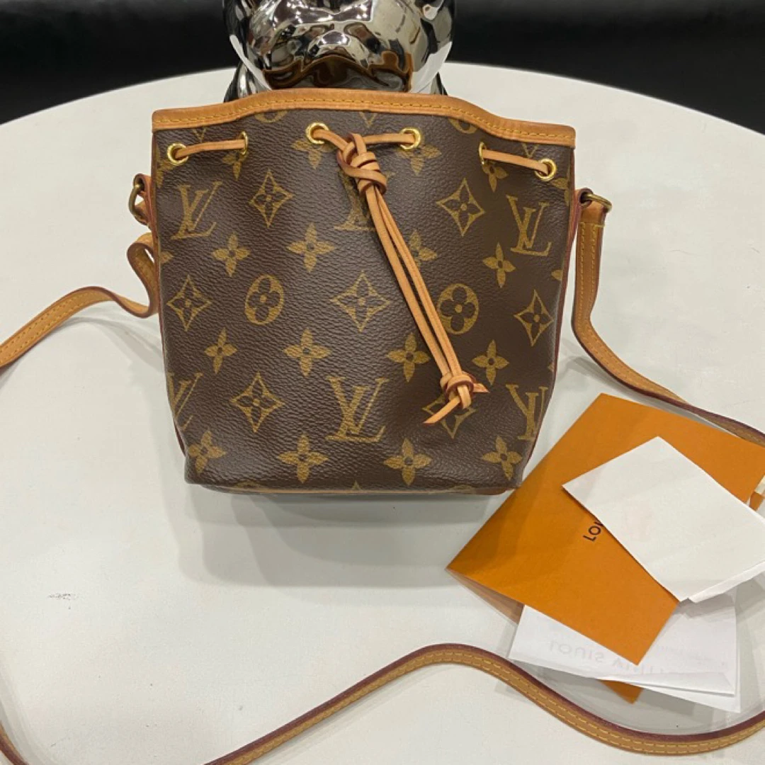 95新 LouisVuitton/路易威登 老花noe小水桶/芯片款