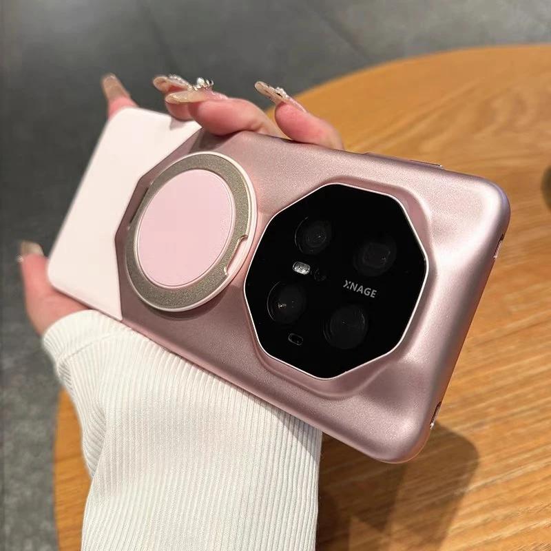 适用华为mate70rs非凡大师手机壳新款活力橙磁吸旋转支架70pro/70