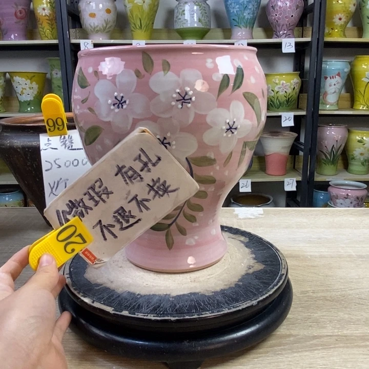 陈***景德镇高温陶瓷花盆