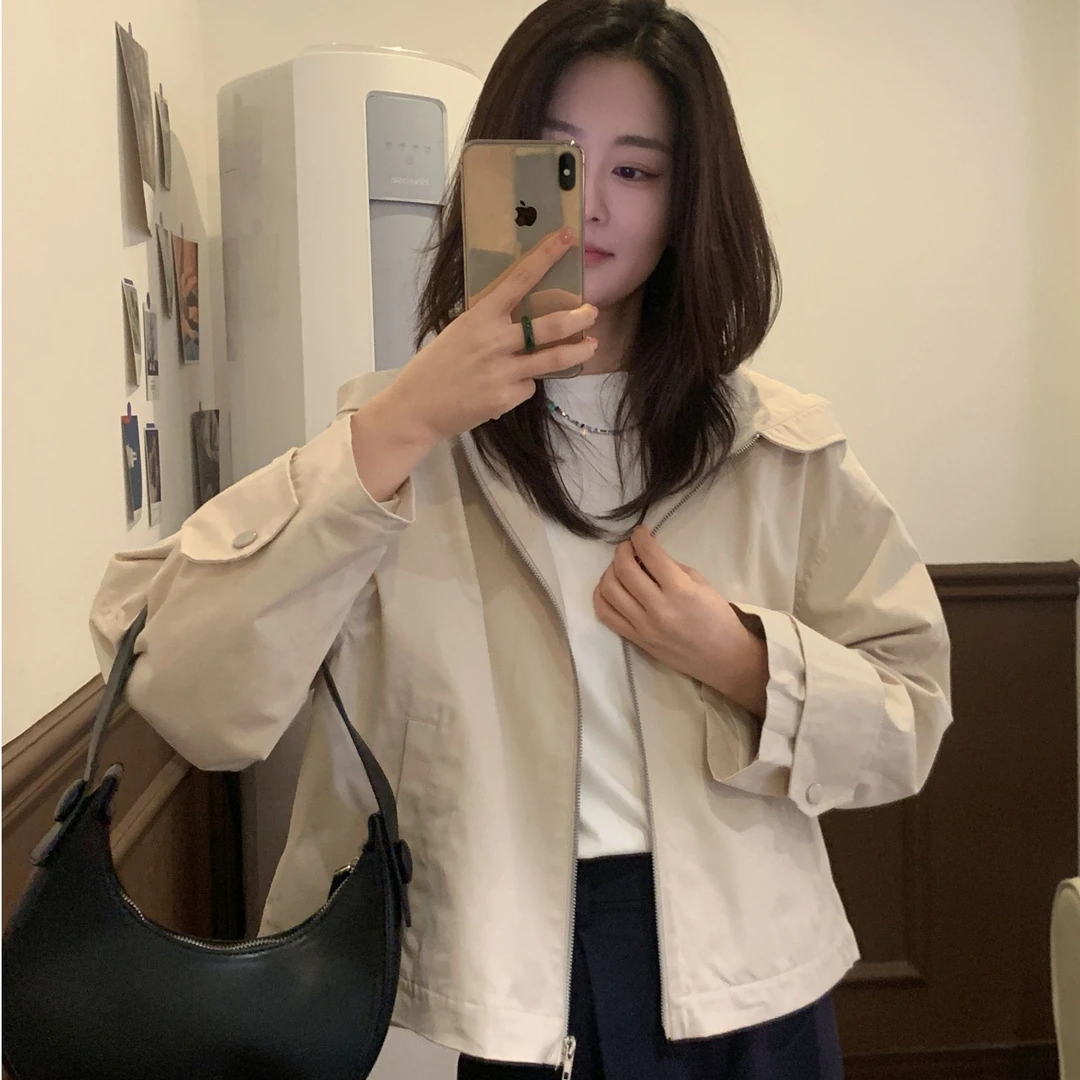 【Niche Young】 短款时尚百搭休闲韩版小众设计感外套 CX20118