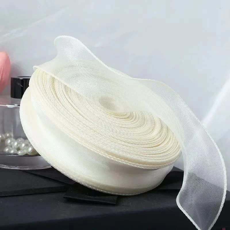 4cm鱼尾纱 花束花艺包装蝴蝶结丝带鲜花彩带diy蛋糕大盘波浪丝带