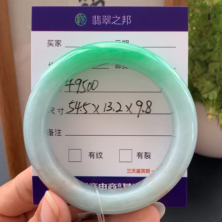 翡翠未镶嵌手镯翡翠手镯54+