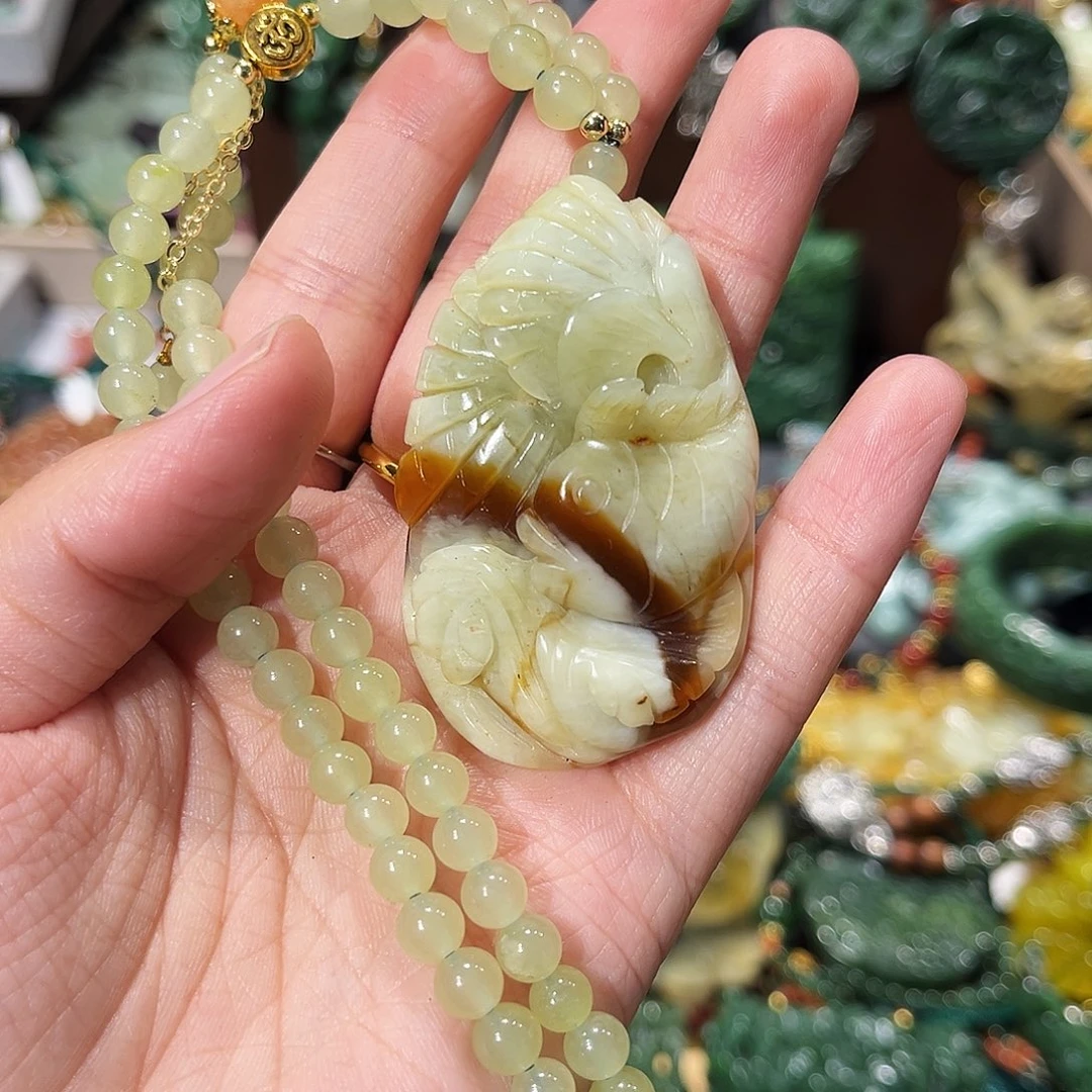 未镶嵌岫玉毛衣链