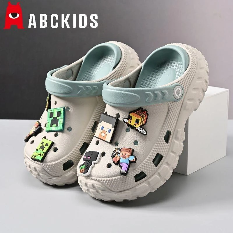 Abckids洞洞鞋男童我的世界夏季防滑eva软底新款户外男孩凉鞋新款