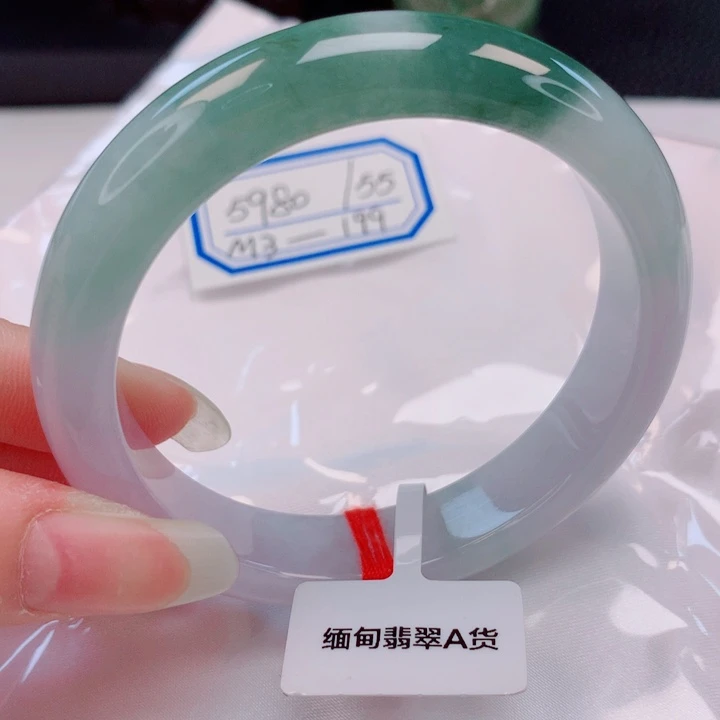 翡翠未镶嵌手镯55圈