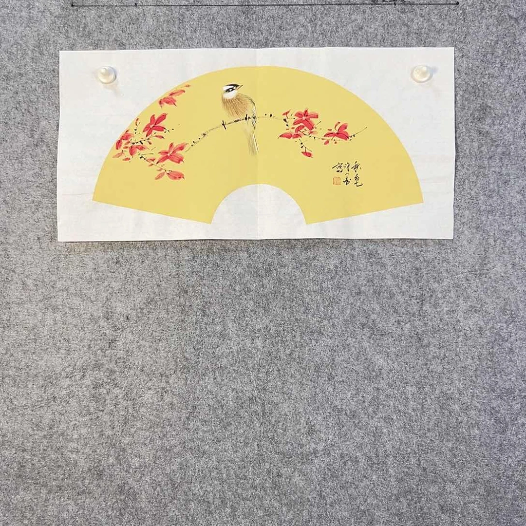 国画710 牡丹之花之叶的颜色与花色
