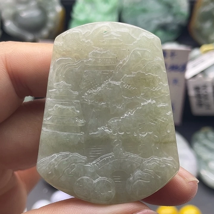 翡翠未镶嵌颈饰天然翡翠