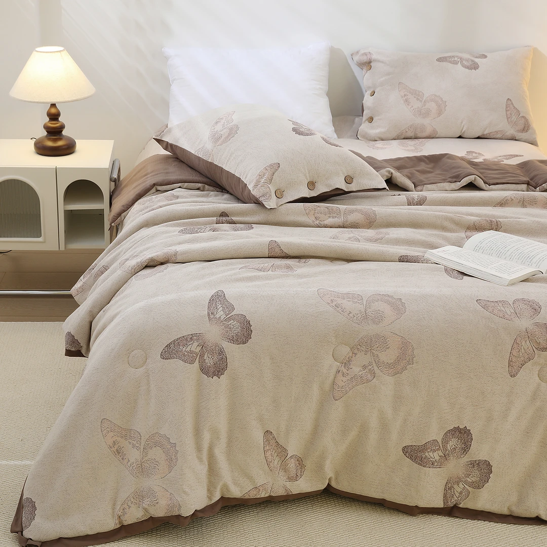 【蝶影】200cm*230cm双层纱被罩舒适透气亲肤被罩 四季可用