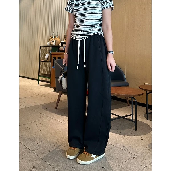 HEIHEI【香蕉裤】轻松穿~炒色水洗侧缝拼接弯刀阔腿显瘦洋气休闲裤