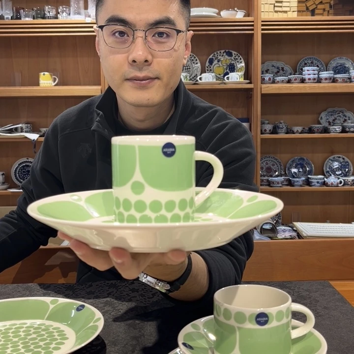 绿色星期天套组（350咖啡杯，25椭圆盘）