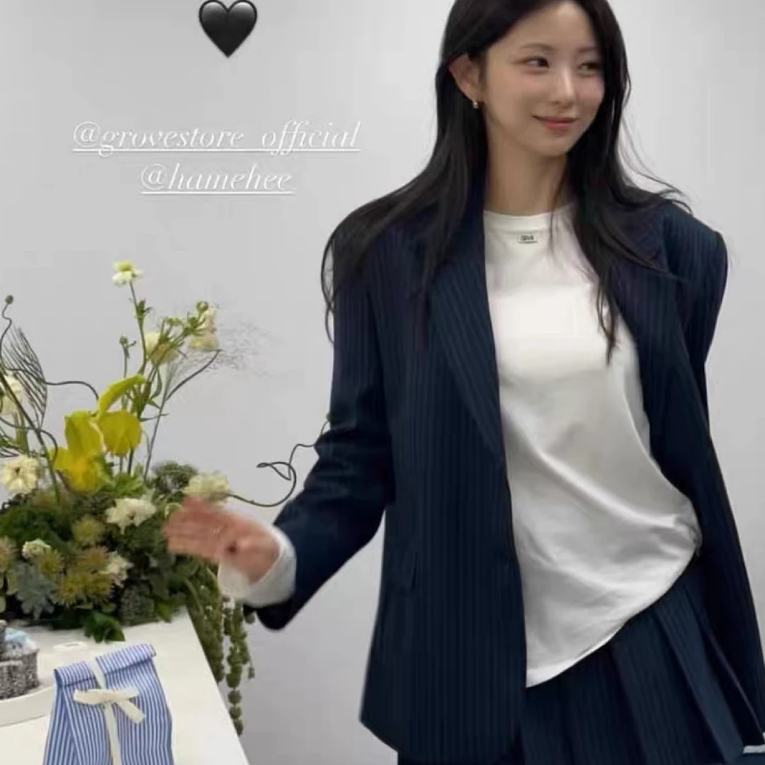 现货 grove新款 慵懒简约休闲百搭纯色长袖T恤打底衫女+