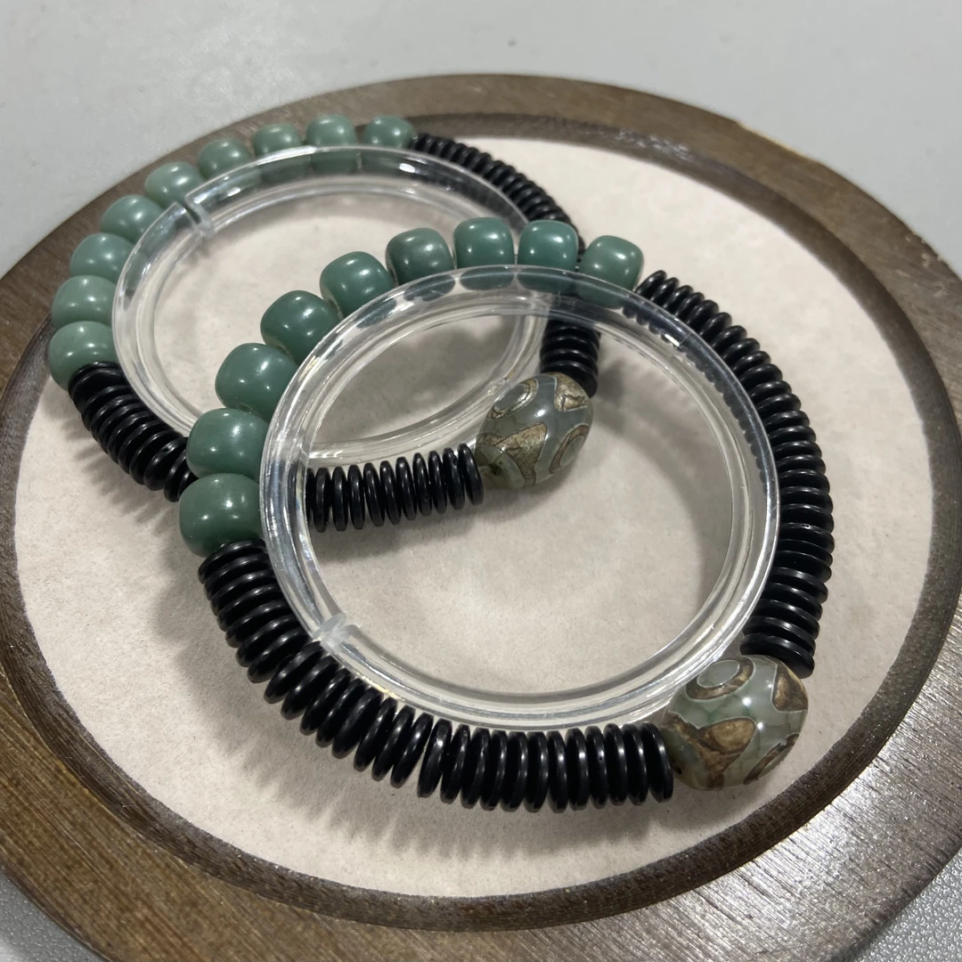 Y547原生态椰蒂Diy卡0.8款单圈手串（玛瑙底色多样，发其一）