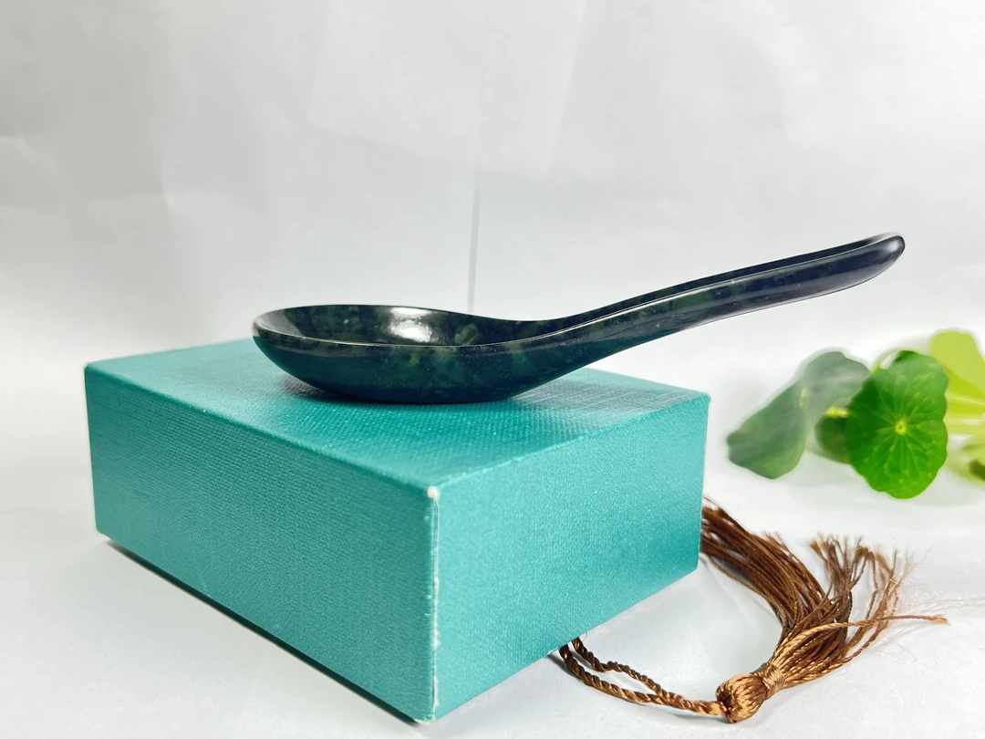 【藏石玉业】西藏雅鲁藏布江药王石勺子 汤勺家用勺子手工雕刻