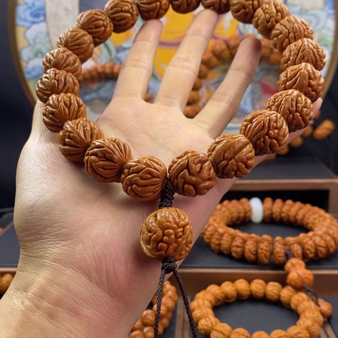 桃核手串龙纹桃核豹子头